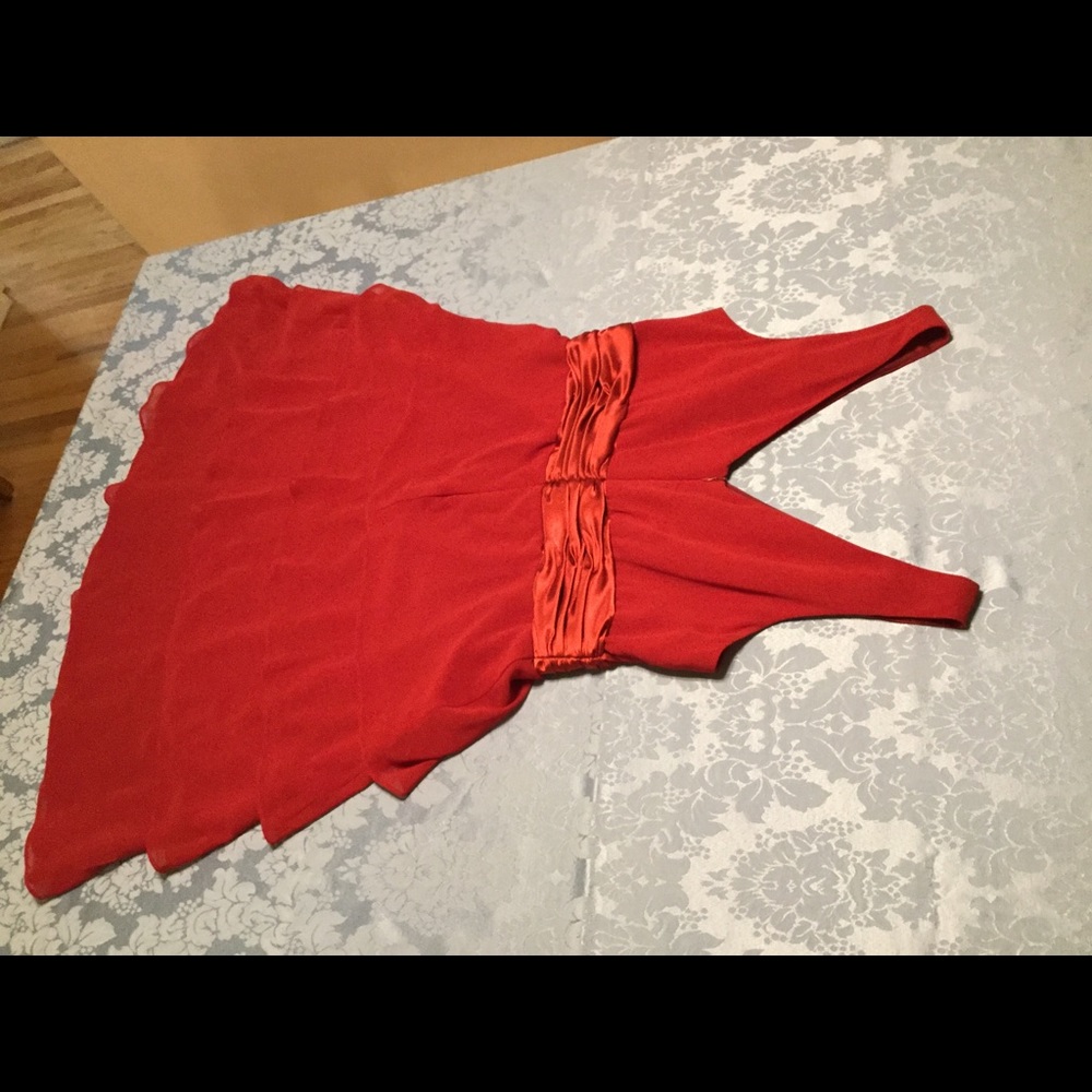 Evan Picone Reddish Pink Cocktail Dress - Picture 5 of 8